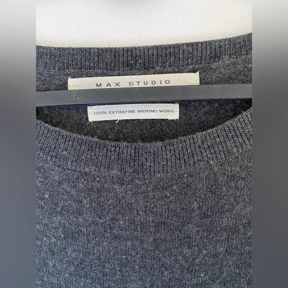 Merino Wool Sweater with Open Back Detail